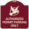 Signmission Authorized Church Parking W/ Graphic Heavy-Gauge Aluminum Sign, 18" x 18", BU-1818-24331 A-DES-BU-1818-24331 - alternate 1